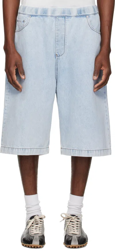 Entire Studios Spar Denim Bermuda Shorts Side Pockets In Multi
