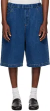 Entire Studios Spar Denim Shorts In Blue
