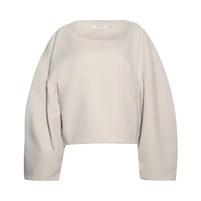 Pre-owned Entire Studios Boat Neck Jumper 'fondant' | White | Women's Size S