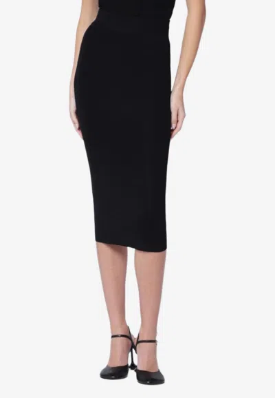 Entire Studios Bodycon Knee-length Skirt In Black