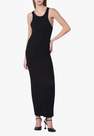 Entire Studios Bodycon Sleeveless Midi Dress In Black