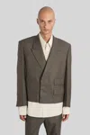 Entire Studios Book Blazer Blazer In Green Wool In Green