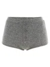 Entire Studios Booty Ribbed-knit Mini Shorts In Gray