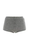 Entire Studios Booty Ribbed-knit Mini Shorts In Gray