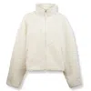Entire Studios Bouclé High-neck Zip Jacket In White