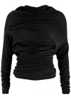 ENTIRE STUDIOS ENTIRE STUDIOS BOUND DRAPED STRETCH-COTTON TOP