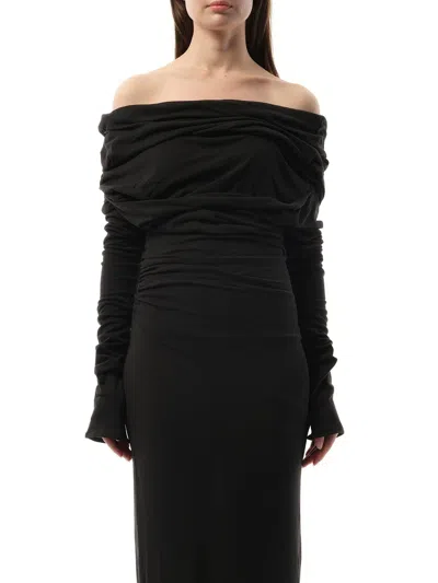 Entire Studios Bound Midi Dress In Black