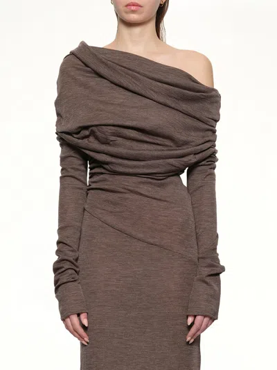 Entire Studios Bound Midi Dress In Brown