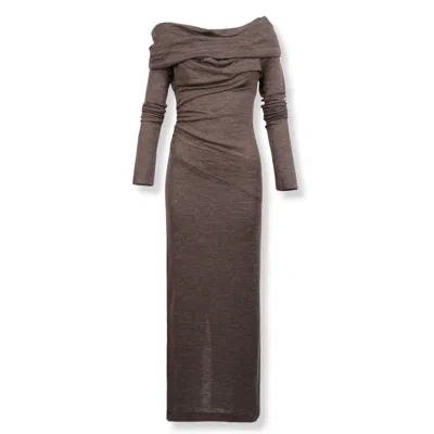 ENTIRE STUDIOS BOUND MIDI DRESS WITH TEXTURED WOOL