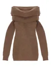 Entire Studios Bound Off-shoulder Sweater In Brown