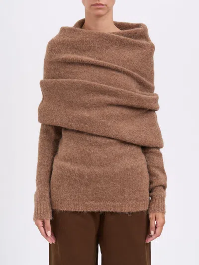 Entire Studios Bound Top Rye Sweater In Brown