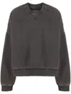 Entire Studios Boxy Crewneck Sweatershirt In Black