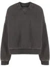 Entire Studios Boxy Crewneck Sweatershirt In Black