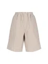 Entire Studios "boxing" Jute Sports Shorts Beige