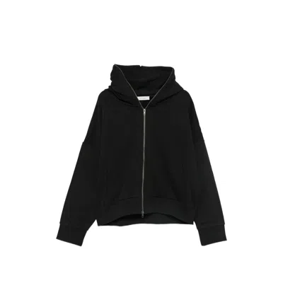 Entire Studios Boxy Heavyweight Cotton Hoodie Sweatshirt In Black