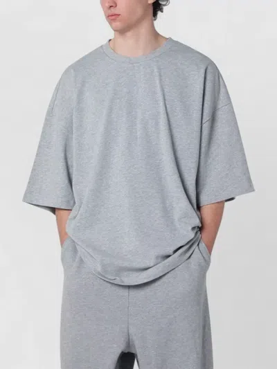 Entire Studios Boxy Logo T Shirt Short Sleeves In Gray
