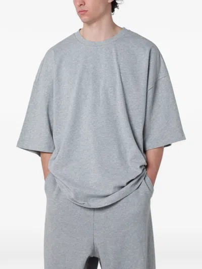 Entire Studios Boxy Logo T Shirt Short Sleeves In Gray