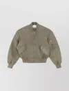 Entire Studios Broad Bomber Jacket Smoked Cream In Green