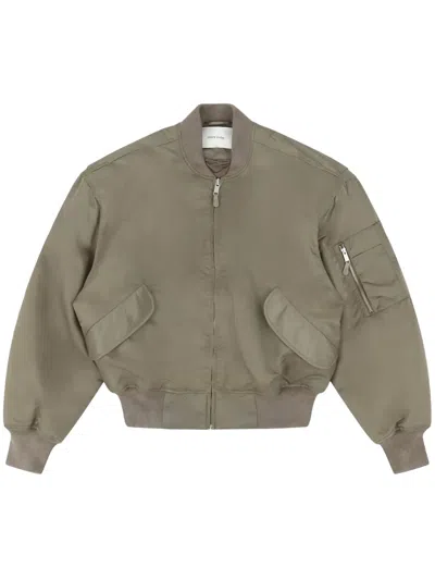 Entire Studios Broad Bomber Jacket In Green