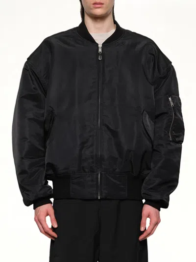Entire Studios Cropped Broad Bomber In Black