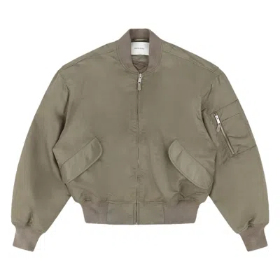 Pre-owned Entire Studios Broad Bomber Jacket 'cream' | Grey | Men's Size Xxl