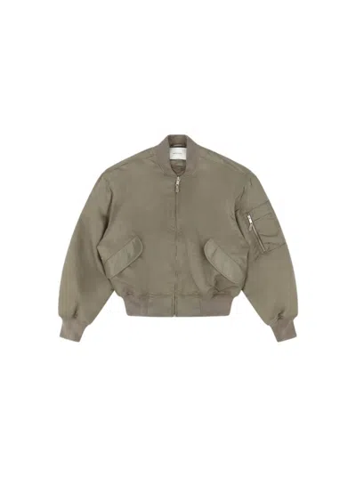 Entire Studios Broad Bomber Jacket Smoked Cream In Neutrals