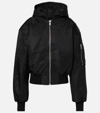 Entire Studios Hooded Broad Bomber In Black  
