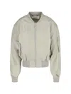 Entire Studios Gray Broad Bomber Jacket In Gray