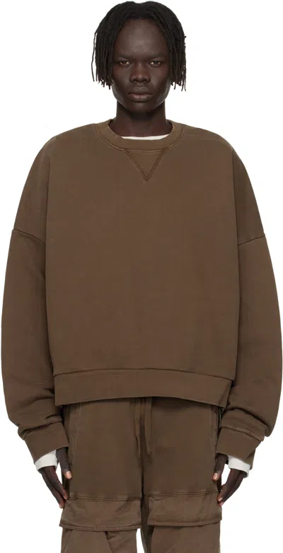 Entire Studios Brown Box Crew Sweatshirt