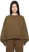 Entire Studios Brown Box Crew Sweatshirt In Brunette