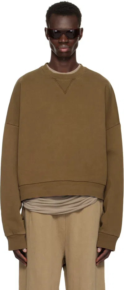 Entire Studios Brown Box Sweatshirt In Brunette