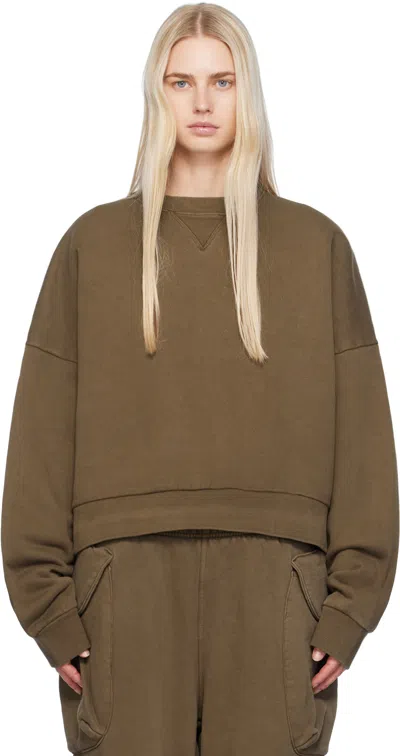 Entire Studios Brown Box Sweatshirt In Brunette
