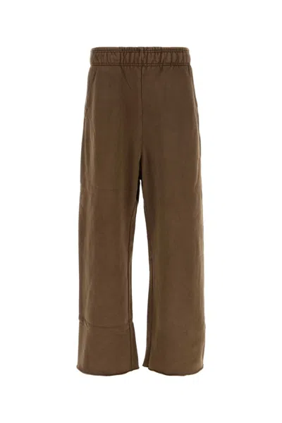 Entire Studios Brown Cotton Joggers In Brunette