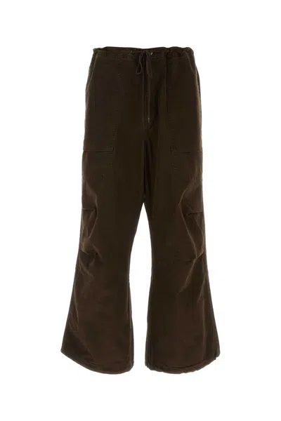 Entire Studios Brown Cotton Wide-leg Pant