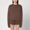 Entire Studios Oversized Crewneck Sweatshirt In Brown