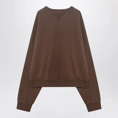 Entire Studios Oversized Crewneck Sweatshirt In Brown