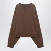 Entire Studios Oversized Crewneck Sweatshirt In Brown