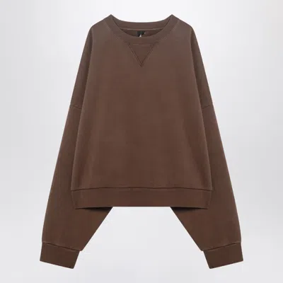 Entire Studios Brown Crew Neck Sweatshirt In Cotton