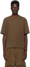 Entire Studios Cropped Mud Cotton T-shirt With Short Sleeves In Brunette