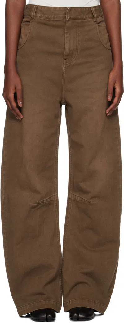 ENTIRE STUDIOS BROWN GEM JEANS