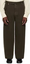 Entire Studios Gully Belt Trousers In Brown