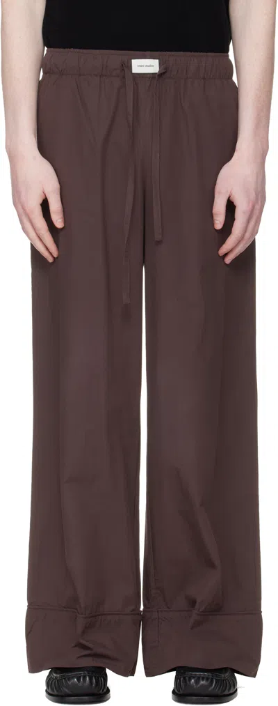 Entire Studios Brown Pajama Lounge Pants