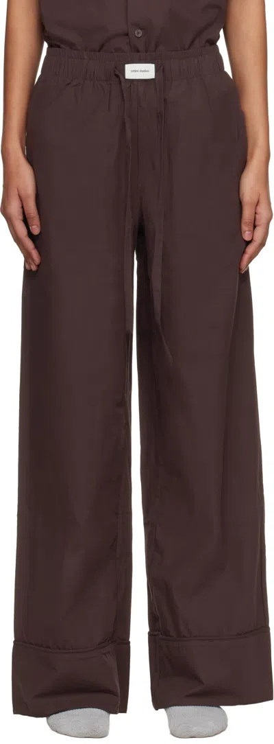 Entire Studios Brown Pajama Lounge Pants
