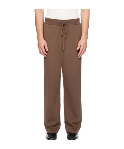 Entire Studios Brown Straight Leg Knit Sweatpants