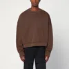Entire Studios Brown Sweatshirt In Cotton In Brown