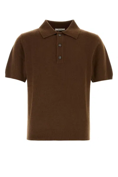 Entire Studios Brown Wool Blend Polo Shirt