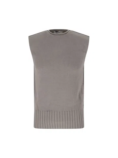 Entire Studios Burns Knit Vest In Gray