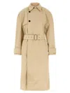Entire Studios Button Closure Cotton Canvas Trench Coat In Neutral