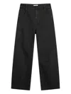 Entire Studios Wide Leg Panelled Trousers And Pockets In Black