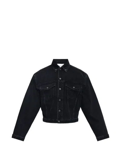 Entire Studios Buttoned Demin Jacket In Blue